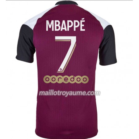 Maillot Foot Homme Paris Saint Germain Kylian Mbappé 7 Troisieme 2020-2021
